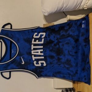 Nike USA National Soccer Team States Blue Jersey Tank Men Size Small